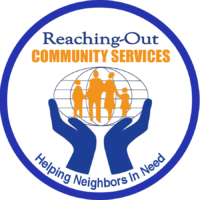 logo for Reaching-Out Community Services with slogan Helping Neighbors In Need